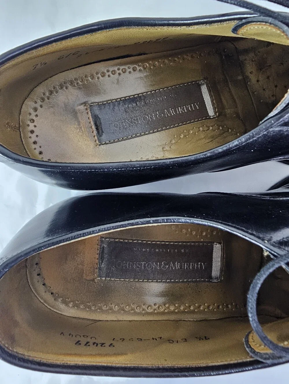 Johnston & Murphy Aristocraft Aldrich Black Leather Dress Shoes Oxfords Cap Toe